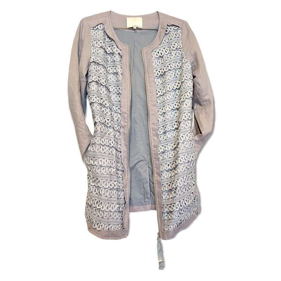 3.1 PHILLIP LIM Linen Printed Evening Jacket | Size: S | - Picture 1 of 11